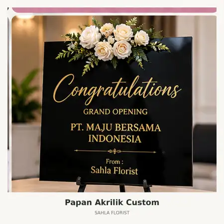 Papan Bunga Akrilik Gajahmungkur